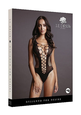 Contrast Fence Net Teddy One Size by Shots Toys - Babydolls and Chemises