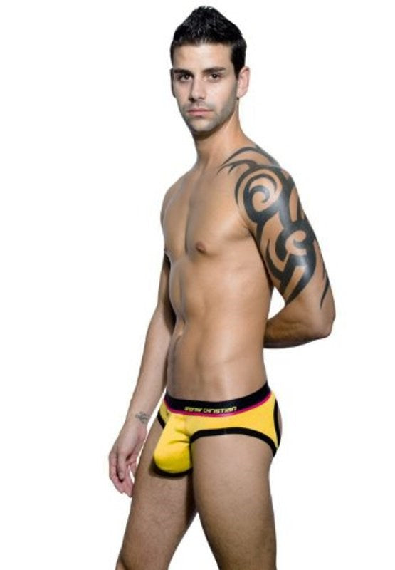 Coolflex Air Jock With ShowIt Yellow - - Jocks and G-Strings