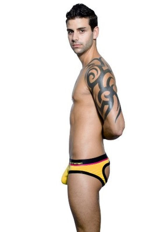 Coolflex Air Jock With ShowIt Yellow - - Jocks and G-Strings