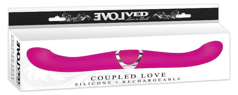 Coupled Love Vibrating Silicone Double Ender by Evolved - Realistic Dildos