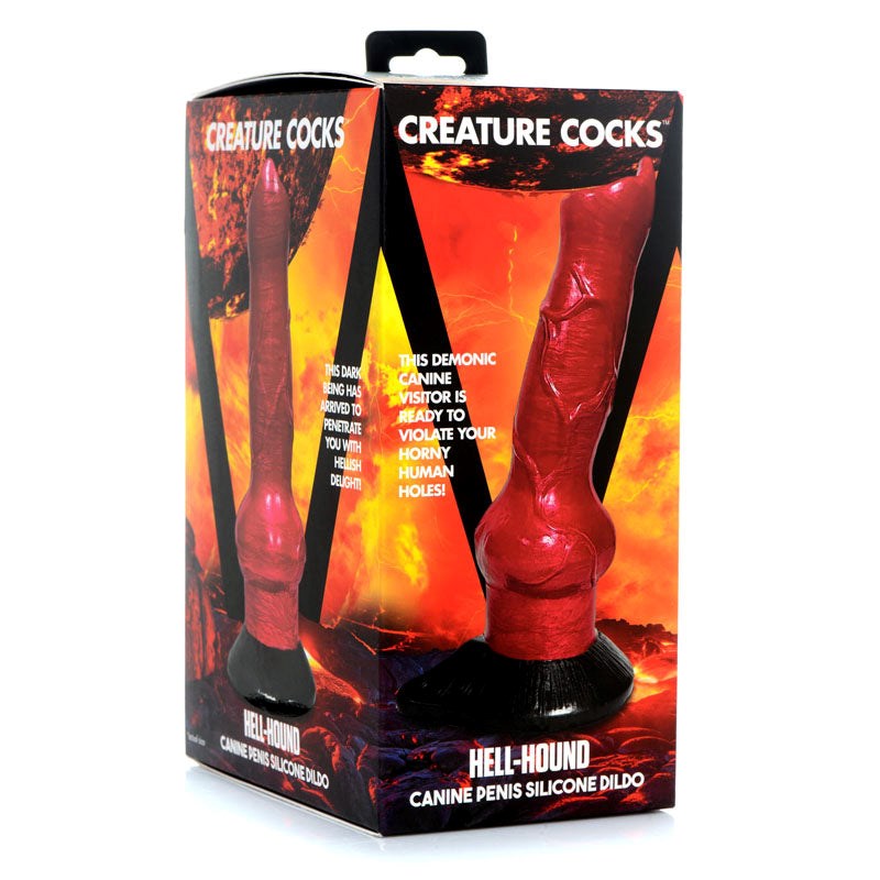 Creature Cocks Hell-Hound Canine Penis Silicone Dildo - - Non-Realistic Dildos