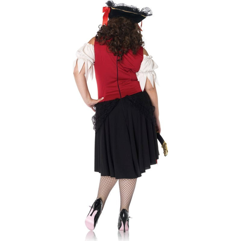 Crimson Pirate Costume - - Fancy Dress Ups