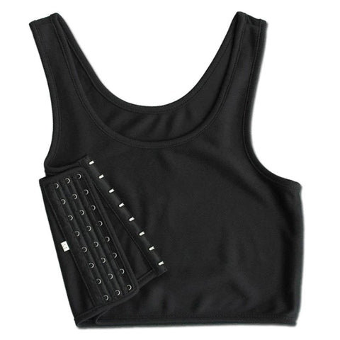 Crop Top Chest Binder Black by BDStyle - Bras and Bra Sets