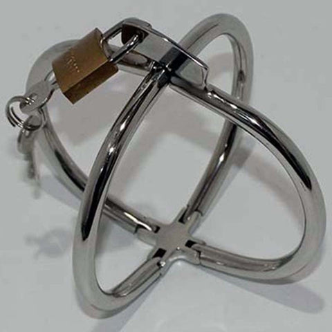 Crossover Bondage Cuffs by Hell's Couture - Cuffs and Restraints