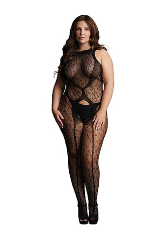 Crotchless Leopard Bodystocking by Shots Toys - Body Stockings