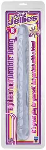 Crystal Jellies 18 Double Dong Clear by Doc Johnson - Realistic Dildos