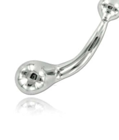 Curved Metal G Wand by Hell's Couture - Steel Sex Toys