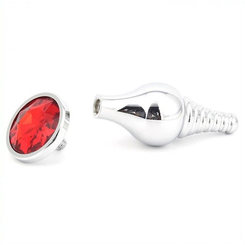 Cusp Head Butt Plug With Bling by BDStyle - Steel Sex Toys