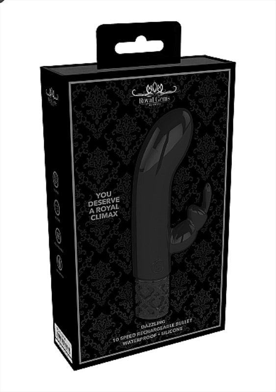 Dazzling Rechargeable Silicone Bullet Black - - Rabbit Vibrators