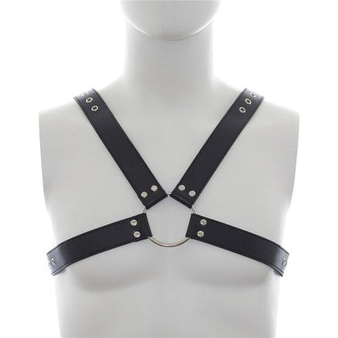 Deluxe Faux Leather Chest Harness by BDStyle - Cuffs and Restraints