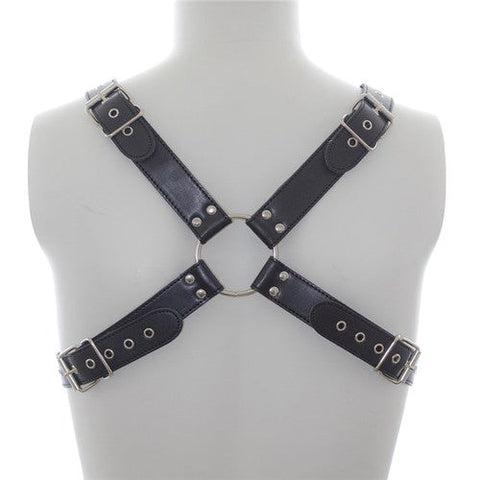 Deluxe Faux Leather Chest Harness by BDStyle - Cuffs and Restraints