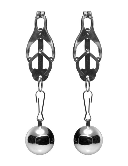 Deviant Monarch Weighted Nipple Clamps - - Nipple and Clit Clamps