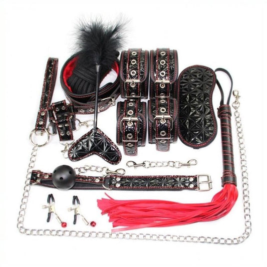 Diamond Pattern Plush Bondage Kit - - Bondage Kits