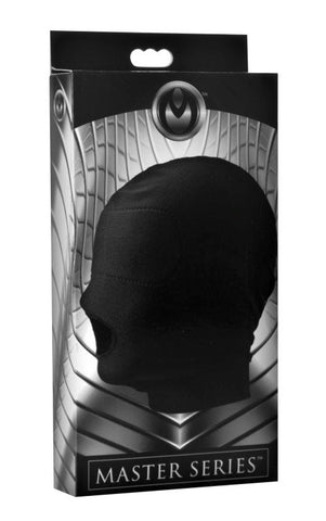Open Mouth Hood With Padded Blindfold by XR Brands - Bondage Hoods