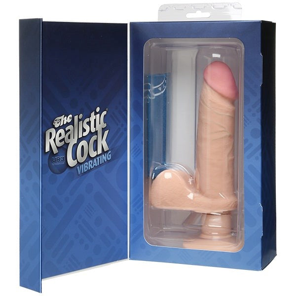 Doc Johnson UR3 Vibrating Realistic Cock 6\ White - - Realistic Dildos