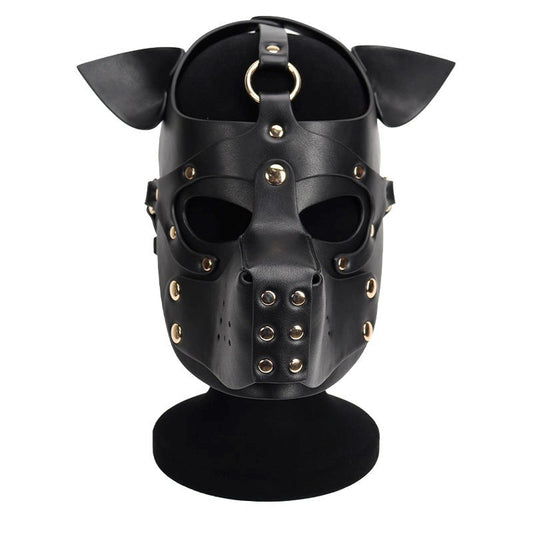 Double Color Dog Bondage Hood - - Bondage Hoods