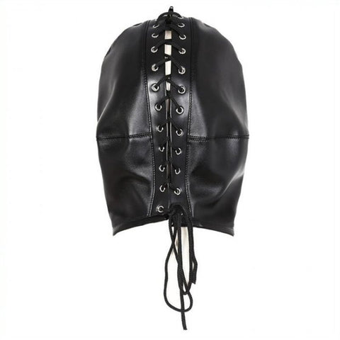 Double Layer Leather Bondage Hood by BDStyle - Bondage Hoods
