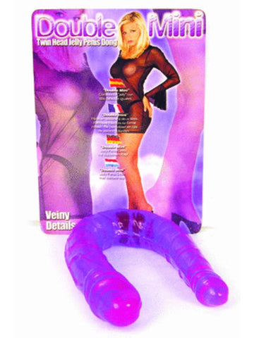 Double Mini Lavender Realistic Dong by Seven Creations - Realistic Dildos