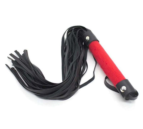 Fetish Play Whip Black and Red by BDStyle - Whips And Crops