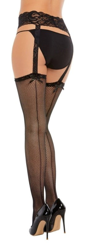 Dreamgirl Fishnet Garter Hose - - Hosiery