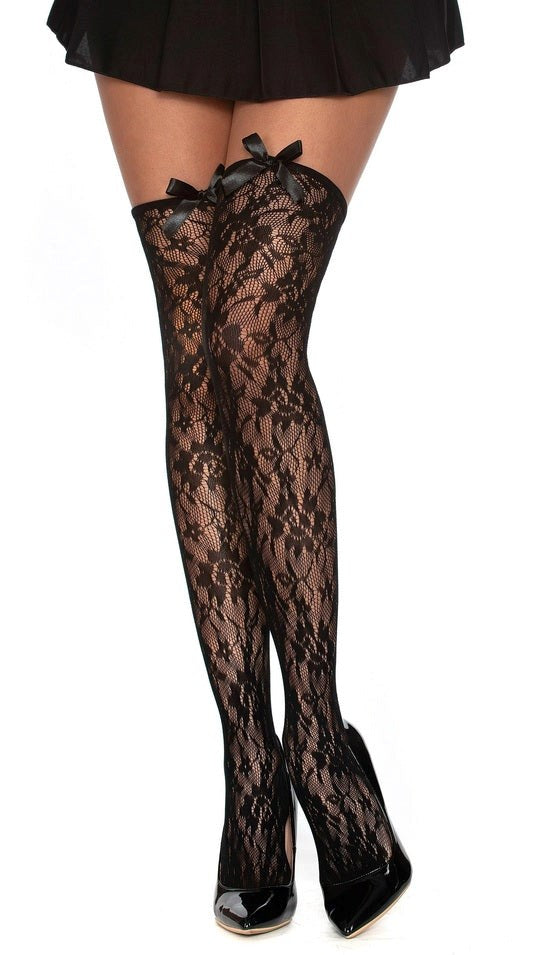 Dreamgirl Opaque Fence-Net Pantyhose - - Hosiery