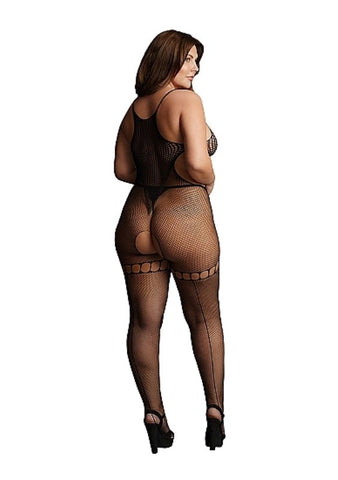 Duo Net High Neck Bodystocking by Shots Toys - Body Stockings