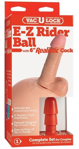 E-Z Rider With Vac-U-Lock 6" Realistic by Doc Johnson - Strap On Sextoys