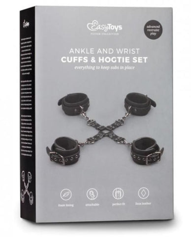 Hogtie With Hand and Ankle Cuffs by Easytoys - Cuffs and Restraints