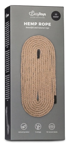 Easytoys Fetish Hemp Rope Natural 10m - Cuffs and Restraints