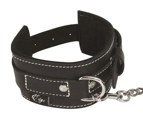 Edge Leather Wrist Restraints by Sportsheets - Cuffs and Restraints