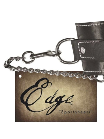 Edge Leather Wrist Restraints by Sportsheets - Cuffs and Restraints