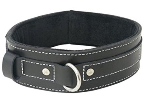 Edge Lined Leather BDSM Collar by Sportsheets - Collars and Leads