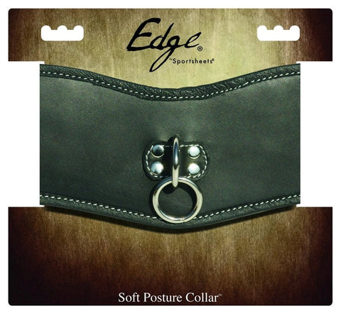 Edge Soft Leather Posture Collar by Sportsheets - Collars and Leads