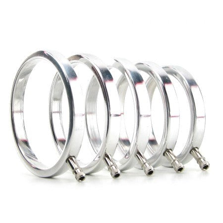 Electro Metal Cock Rings Set Of 5 by Electrastim - Electro Sex