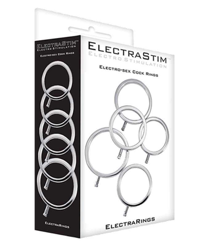 ElectraStim Electro Metal Cock Rings Set of 5 - - Electro Sex