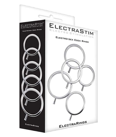 Electro Metal Cock Rings Set Of 5 by Electrastim - Electro Sex