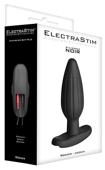 Electrastim Silicone Noir Rocker Butt Plug - - Electro Sex