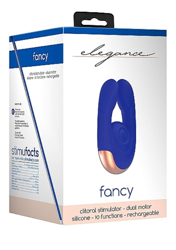 Elegance Dual Motor Clitoral Stimulator Fancy Blue - - Personal Massagers