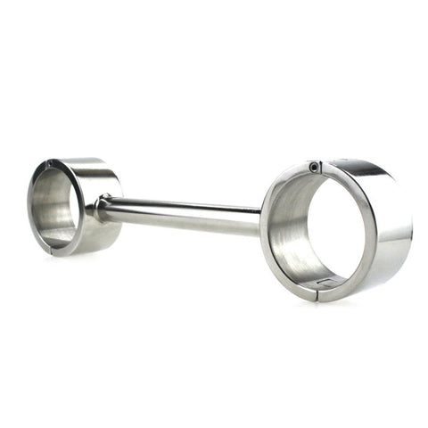 Ellipse Shape Steel Wrist Bar and Cuffs by BDStyle - Spreaders and Hangers