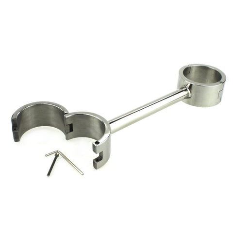 Ellipse Shape Steel Wrist Bar and Cuffs by BDStyle - Spreaders and Hangers