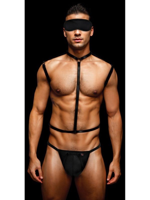 Envy 3pc Wetlook Chest Harness - - Cuffs And Restraints