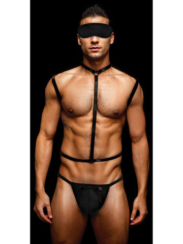 Provocative Wetlook Chest Harness Set 3pc - Cuffs and Restraints