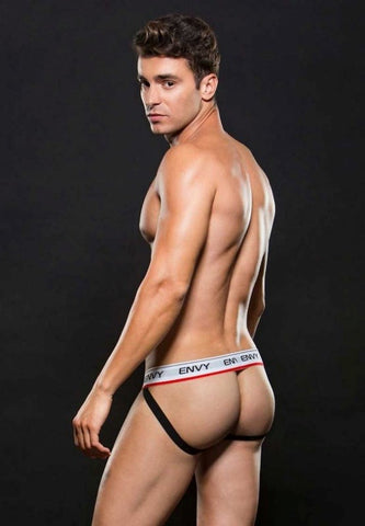 Envy Logo Elastic Low-Rise Mesh Jock E047 by Envy Menswear - Jocks and G-Strings