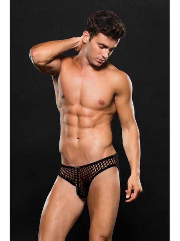 Envy Modern Fishnet Bikini Black - - Mens Briefs And Boxers