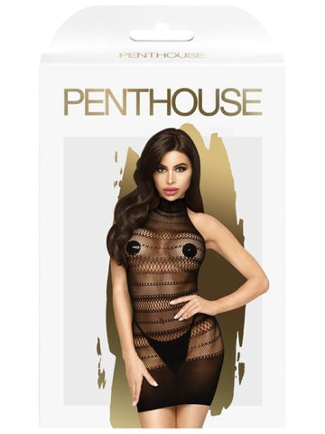 Epic Night High Neck Mini Dress Black Lingerie - Bras and Bra Sets