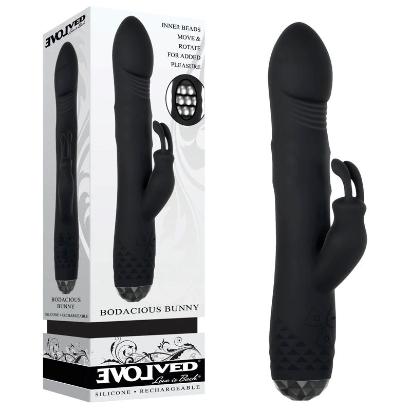 Evolved Bodacious Bunny Rabbit Vibrator - Black - - Rabbit Vibrators