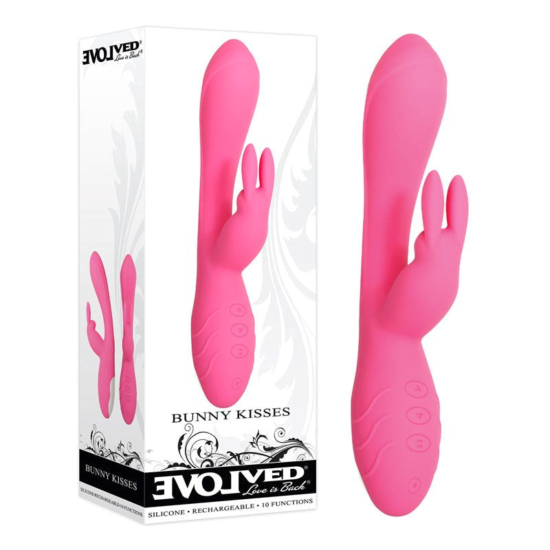 Evolved Bunny Kisses - Pink - - Rabbit Vibrators