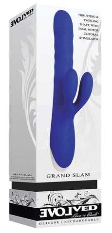 Grand Slam 10'' USB Rechargeable Thrusting Rabbit Vibrator - Rabbit Vibrators