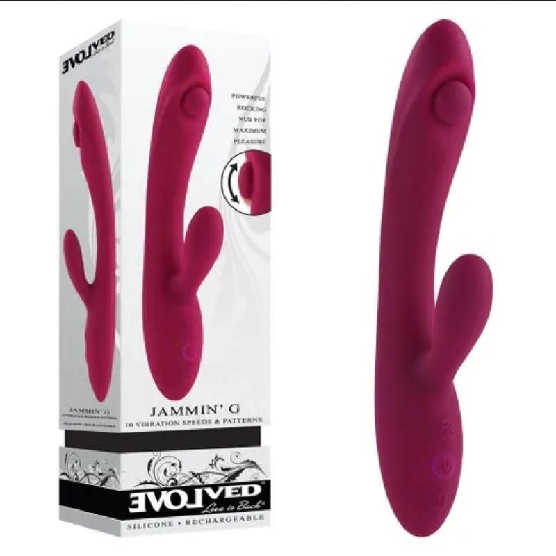 Evolved Jammin' G - Burgundy - - Rabbit Vibrators