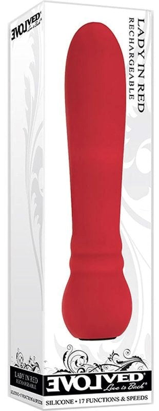 Evolved Lady in Red Rechargeable Bullet - - Bullet Vibrators